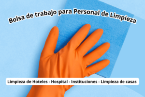 Bolsa de trabajo para Personal de Limpieza