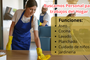 Buscamos Personal para trabajos del Hogar